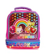 Shopkins Lunch Box Insulated Apple Blossom Kooky Cookie Two Compartments - £10.38 GBP