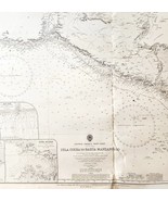1970 Nautical Ship Map Isla Coiba To Bahia Manzanillo 50&quot;x28&quot; Sailing MAPS - $140.32 CAD