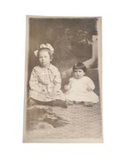 Postcard RCCP Little Girls White Plaid Dress Hazel, Sarah Vintage Unposted - $13.58 CAD