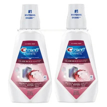 Crest 3D White Glamorous White Alcohol-Free Whitening Mouthwash Mint 32fl oz 2pk - £19.43 GBP