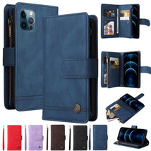 For iPhone 15 14 13 11 Pro Max 7 8 Magnetic Flip Leather Wallet back  Case Cover - £40.80 GBP
