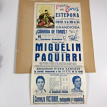 1974 Spanish Bullfighting Domingo Miguel Miguelin and Francisco Paquirri poster - £30.84 GBP