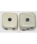 Vintage Giant Large Bakelite Dice White with Black 1 7/8&quot; Rounded Corners - €93,73 EUR