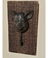 PIG Wall Hook in distressed wood and iron - $43.76 CAD