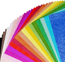 40 Sheets 20 Colors Premium Cardstock for Cricut Glitter Cardstock for P... - £17.34 GBP