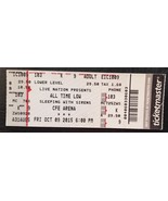 ALL TIME LOW - ORIGINAL OCTOBER 9, 2015 UNUSED WHOLE FULL CONCERT TICKET - $15.00