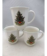 Pfaltzgraff Christmas Heritage - set/lot of 3 Coffee Mugs - 2006 - USA -... - $13.86