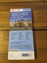AAA Greater Victoria And Vancouver Island British Columbia Map Brochure - $281.47 MXN