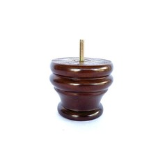 3&quot; Dark Brown Wooden Bun Feet Sofa Legs - Set of 4 - $9.89