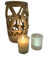 Ceramic ivory Laced Rose Candle Holder with 2 tea-lights - £11.68 GBP