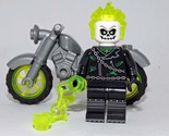 Building Block Ghost Rider &amp; motorcycle Green Flame Spirit of Vengeance ... - $6.00
