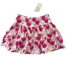 Gymboree Girl 100% Cotton White Pink Skirt Floral Tulip Print Size 7 - £4.61 GBP