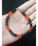 Handmade Beads Bracelet Orange And Black Trendy &amp; Style For Girls Free S... - $25.00