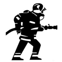 Fireman Firefighter Car Sticker Vinyl Decal For Auto Styling No Background - £15.63 GBP