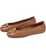 Tory Burch Minnie Leather Travel Ballet - Royal Tan/Gold - €170,15 EUR