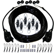 Rupp Triple Rigging Kit w Lok-Ups &amp; Nok-Outs - 520&#39; Black Mono Cord - £377.71 GBP