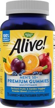 Nature&#39;s Way Alive! Mens 50+ Premium Gummy Multivitamins, Supports Multiple Bod - £24.89 GBP