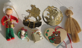 Lot VTG Ornaments Rockwell McDonalds Precious Moments Piano Horse Mane Angel - £12.54 GBP