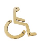Wheel Chair Symbol Solid Brass Sign. Wheelchair Bathroom, Disabled Bathr... - $62.91 CAD+