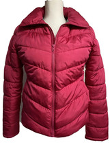 Old Navy Womens Pink Puffer Fleece Lined Winter Zip Up Jacket Coat Pockets Small - £15.79 GBP