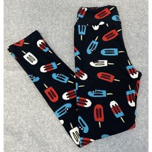 LuLaRoe Red White Blue Popsicles 4th Of July Leggings - OS (2-10) - $14.03