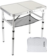 Small Folding Table 2 Foot, Portable Camping Table With Mesh Holders,Lig... - £37.54 GBP