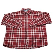 Wrangler Shirt Men 2XL XXL Red Cowboy Western Long Sleeve Button Up Casu... - £14.81 GBP