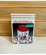 Vintage Christmas Santa Milk Can Candy Tan Open Box - $427.17 MXN