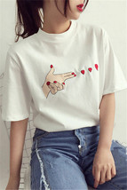 Woman/Girls Fashion Summer Korean Tops Heart print casual short sleeve T... - $8.99