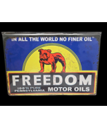 Freedom Motor Oils Retro Metal Tin Sign Pennsylvania Motor Oils 12&quot; x 8&quot;... - £7.71 GBP