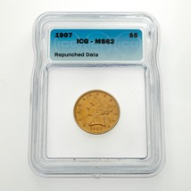 1907 Or Liberty Repoinçonnée Date Classé Par ICG Comme MS62 - $1,746.42