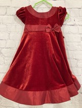 Good Lad Gown tutu Dress Baby Size 12 Months Bow buttons Red Velvet - £10.69 GBP