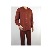 Men MONTIQUE 2pc Set Walking Leisure suit Long Sleeve Set 1641 Cognac Brown image 7