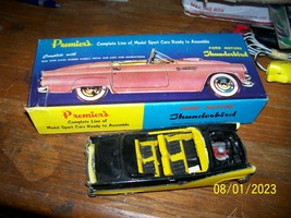 (2) Vintage 50's Premier's Ford Thunderbird Model in Box & Loose Revell model - $25.00