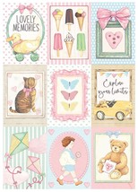Stamperia Rice Paper Sheet A4 Small Cards, Day Dream - $14.18