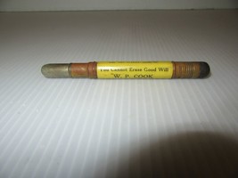 Vintage Brass BULLET PENCIL W/ Kemper Thomas Leechburg, PA Advertising - £14.92 GBP