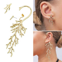 IG Style Exaggerated Coral Ear Cuff Drop Earrings - £11.28 GBP