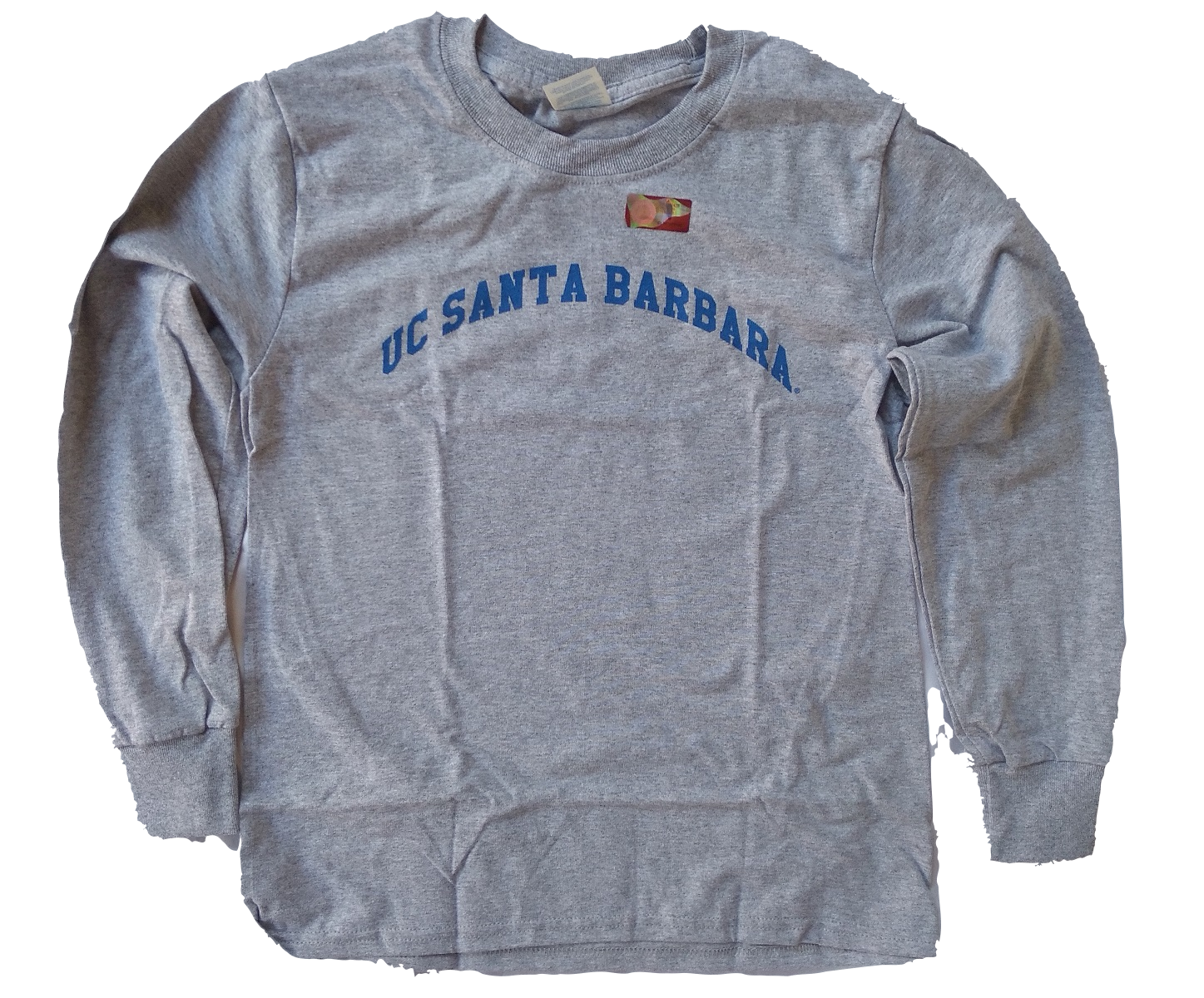 Primary image for NWT NCAA Cal Santa Barbara Gauchos Youth Medium Gray Long Sleeve Shirt