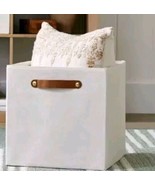 Better Homes &amp; Garden™ ~ CREAM w/Faux Leather Handles ~ 12.75&quot; Storage C... - $32.73