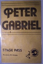 PETER GABRIEL Original Stage PASS CPI 1979 Toronto Canada Concert Produc... - $29.50