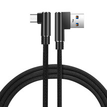 [Pack Of 2] Reiko 3.3FT Nylon Braided Material Micro USB 2.0 Data Cable In Black - £16.15 GBP