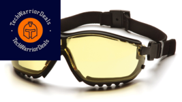 Pyramex Safety V2G Glasses, One Size, Black Frame/Amber Anti-fog Lens  - £21.28 GBP