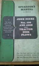 JOHN DEERE OM-A9-350 OPERATOR&#39;S MANUAL, 400 &amp; 400H SERIES TRACTOR PLOWS - $19.95