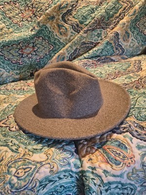 57 CM  Wide Brim Fedora Hat Red Felt Burgundy Polyester  Item image 3