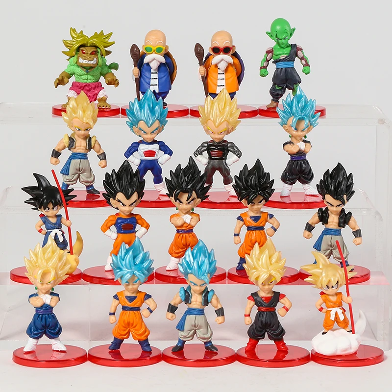 Dragon Ball Figure Set Son Goku Vegeta Broly Buu Figures Anime Dragonball Super - £17.25 GBP+