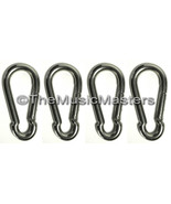 NEW (4) Stainless Steel 3 1/8&quot; Spring Hook Boat Marine Rope Dock Line Ch... - £20.55 GBP
