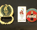 X 2 Georgia 1996 Atlanta Olympic Bavero Cappello Smalto Aggancio Coca Cola - $18.60