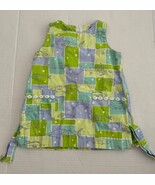 Vintage Toddler Baby Girl Lilly Pulitzer Shift Dress Patchwor Green Blue... - $54.70 CAD