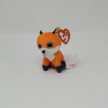 McDonald&#39;s Toy 2021 TY Teenie Beanie Boos Plush Slick FOX Stuffy Red Orange - £6.96 GBP