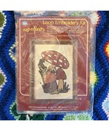 NOS 1970s Boye Rush n Punch Loop Embroidery Kit #7917 RED TOP MUSHROOM N... - $34.04 CAD